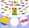 Crayon Classroom Door Decor Back to School Cutouts Bulletin Board Decorations Sets